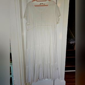 NWOT Soft Surrounding White Cotton Embroidered Maxi Dress